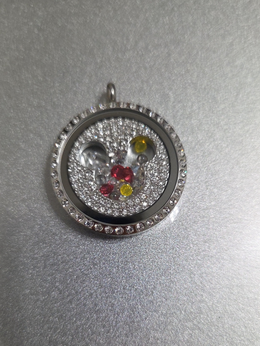 Origami Owl Silver Large Mickey Mouse Living Locket